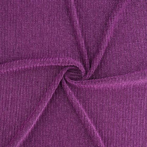 Zelouf Cindy Textured Metallic Knit , Sewing, DIY, Crafts Fabric by the Yard, Plum, 3 Yard