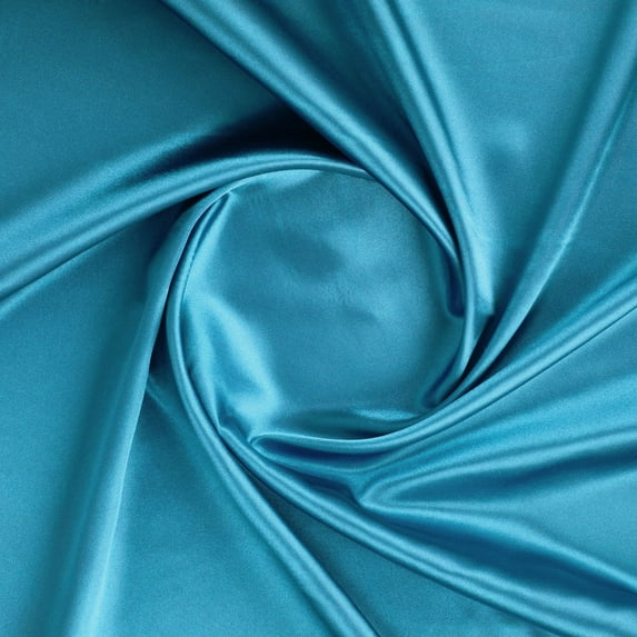 Zelouf Classic Satin Charmeuse, Sewing, DIY, Crafts Fabric by the Yard, Breezy Turq, 10 Yard
