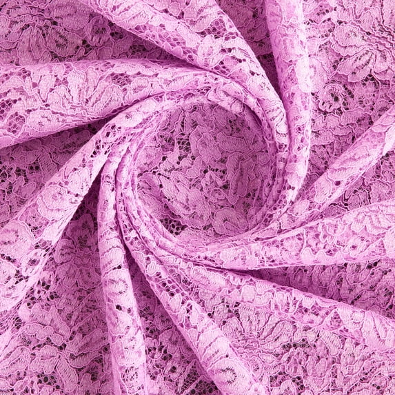 Zelouf Corded Lace , Sewing, DIY, Crafts Fabric by the Yard, Modern Lilac, 10 Yard