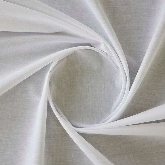 Zelouf Cotton Blend Broadcloth , Sewing, DIY, Crafts Fabric by the Yard, White, 10 Yard