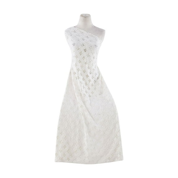 Zelouf Cotton Nylon Lace , Sewing, DIY, Crafts Fabric by the Yard, 111 White, 50 Yard