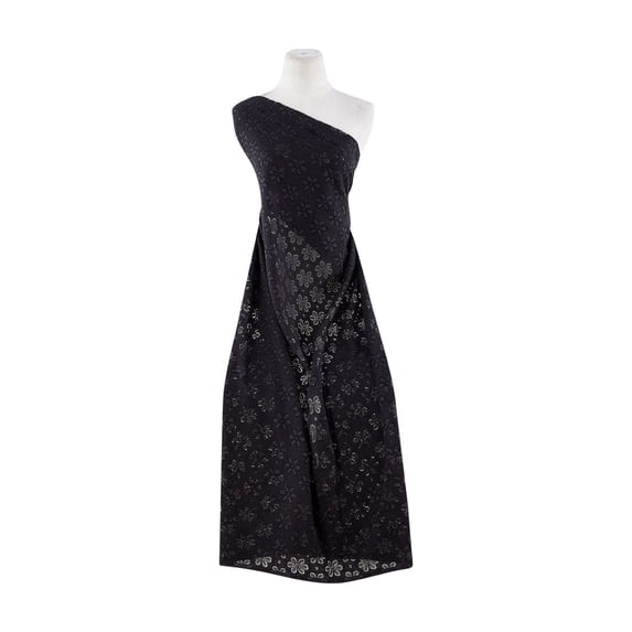 Zelouf Cotton Nylon Lace , Sewing, DIY, Crafts Fabric by the Yard, 999 Black, 20 Yard