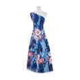thumbnail image 1 of Zelouf Crepe Chiffon Print  , Sewing, DIY, Crafts Fabric by the Yard, 443 Navy/coral, 5 Yard, 1 of 4