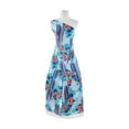 thumbnail image 1 of Zelouf Crepe Chiffon Print  , Sewing, DIY, Crafts Fabric by the Yard, 484 Sky B/coral, 7 Yard, 1 of 2