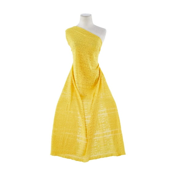 Zelouf Crochet Print , Sewing, DIY, Crafts Fabric by the Yard, 551 Golden Yellow, 3 Yard