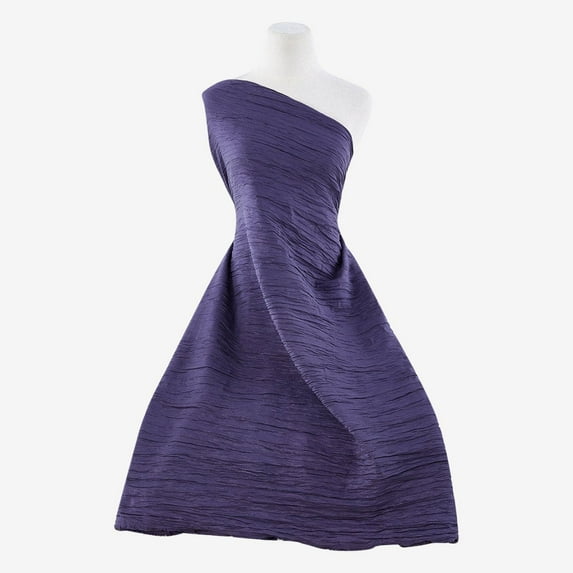 Zelouf Crushed Stretch Taffeta , Sewing, DIY, Crafts Fabric by the Yard, Milled Smoke, 5 Yard