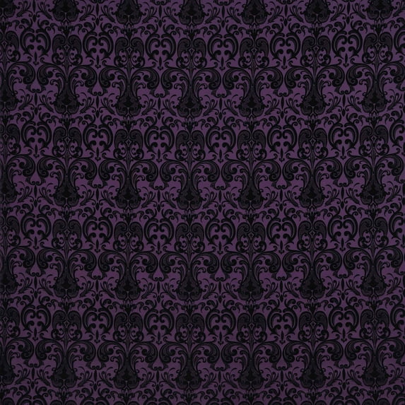 Zelouf Damask Flock Scuba , Sewing, DIY, Crafts Fabric by the Yard, Mulberry, 20 Yard
