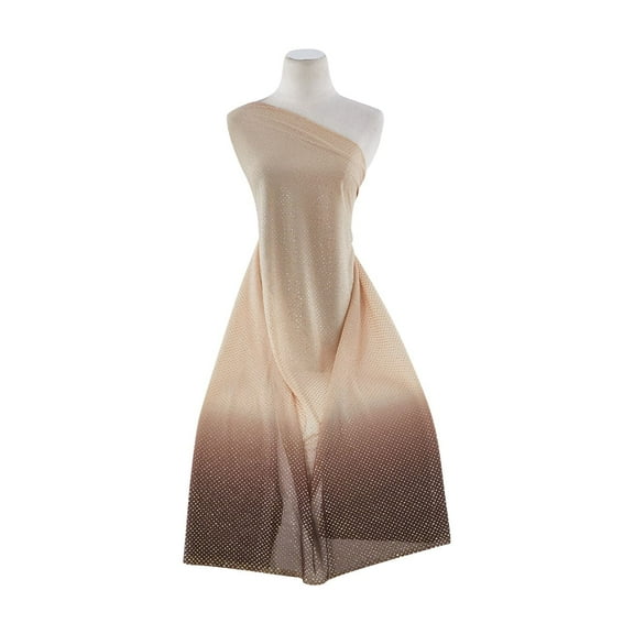 Zelouf Diamond Glitter Double Ombre Matte Jersey Chiffon  , Sewing, DIY, Crafts Fabric by the Yard, Gold, 3 Yard