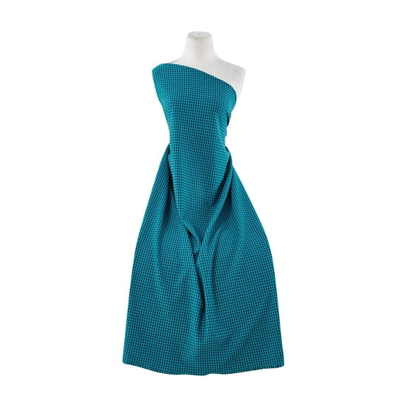 Zelouf Dorothy Jacquard  , Sewing, DIY, Crafts Fabric by the Yard, 497 Teal/blk, 3 Yard