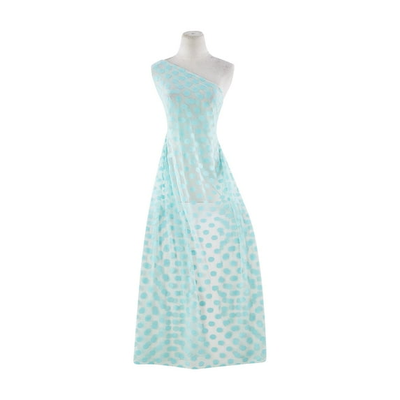 Zelouf Dot Jaquard Burnout On Tulle , Sewing, DIY, Crafts Fabric by the Yard, Mint, 5 Yard