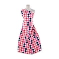 thumbnail image 1 of Zelouf Dot Print On Shantung  , Sewing, DIY, Crafts Fabric by the Yard, Fush/coral/navy, 50 Yard, 1 of 2