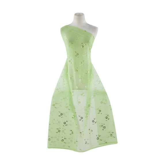 Zelouf Dot Splash Trans On Tulle , Sewing, DIY, Crafts Fabric by the Yard, Chilled Lime, 20 Yard