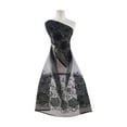 thumbnail image 1 of Zelouf Double Border Flock W/edge Glitter On Tulle  , Sewing, DIY, Crafts Fabric by the Yard, Black/black, 7 Yard, 1 of 2