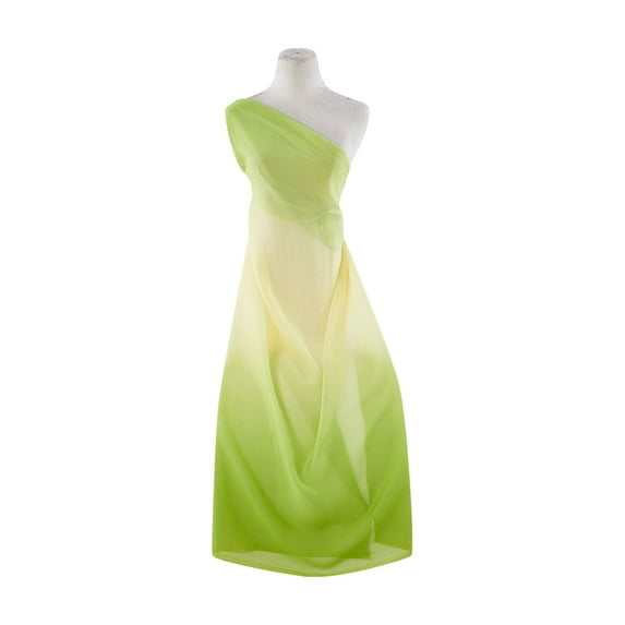 Zelouf Double Ombre On Cationic Chiffon , Sewing, DIY, Crafts Fabric by the Yard, Lemon Peel/lime, 3 Yard