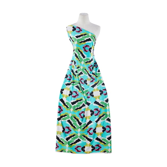 Zelouf Dreamy I Katt On Ity  , Sewing, DIY, Crafts Fabric by the Yard, 479 Turq/lime, 3 Yard