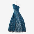 thumbnail image 1 of Zelouf Dublin Two Tone Lace  , Sewing, DIY, Crafts Fabric by the Yard, River Del/black, 1 Yard, 1 of 2