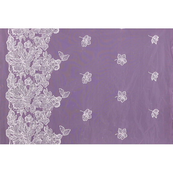 Zelouf Elan Embroidery Sequins On Mesh , Sewing, DIY, Crafts Fabric by the Yard, Rose Mist, 1 Yard
