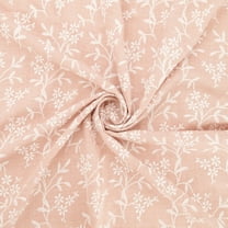 Zelouf Elle Floral Puff Print On Twill  , Sewing, DIY, Crafts Fabric by the Yard, Rose, 3 Yard