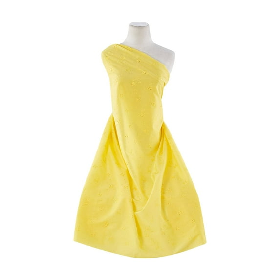 Zelouf Embroidered Cotton Eyelet , Sewing, DIY, Crafts Fabric by the Yard, 555 Sunny Yello, 3 Yard