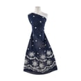 thumbnail image 1 of Zelouf Embroidery On Georgette Border [We-001]  , Sewing, DIY, Crafts Fabric by the Yard, Deep Navy, 10 Yard, 1 of 2