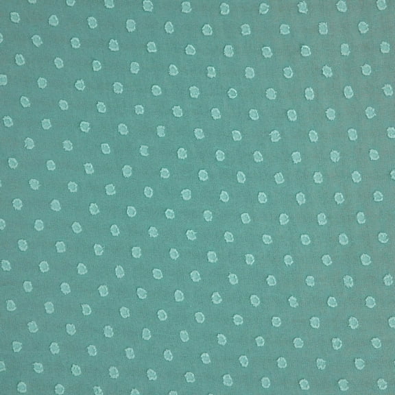 Zelouf Eve Clipped Dot Foil Chiffon , Sewing, DIY, Crafts Fabric by the Yard, Modern Aqua/slv, 3 Yard