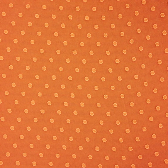 Zelouf Eve Clipped Dot Foil Chiffon , Sewing, DIY, Crafts Fabric by the Yard, Modern Mango/slv, 7 Yard