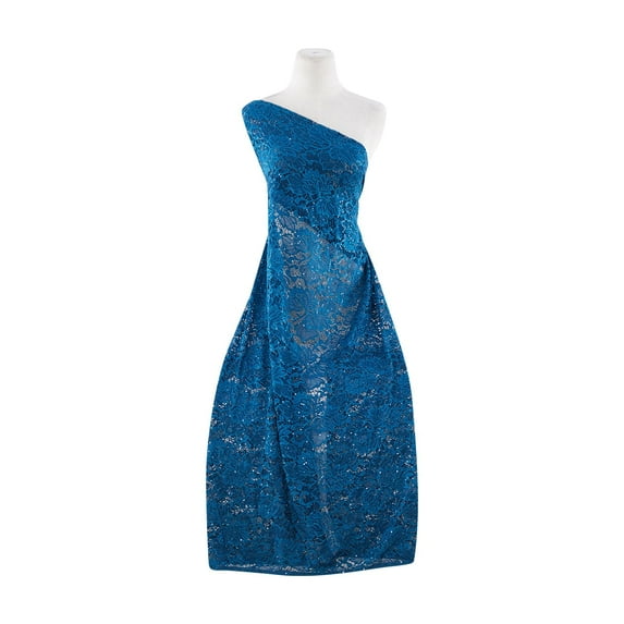 Zelouf Flirt Lace W/sequins , Sewing, DIY, Crafts Fabric by the Yard, Luscious Peacock, 10 Yard