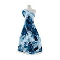 thumbnail image 1 of Zelouf Floral Print On Charmeuse  , Sewing, DIY, Crafts Fabric by the Yard, Blue Sky, 7 Yard, 1 of 2