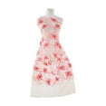 thumbnail image 1 of Zelouf Flower Soutashe On Tulle  , Sewing, DIY, Crafts Fabric by the Yard, Coral/peach, 3 Yard, 1 of 2