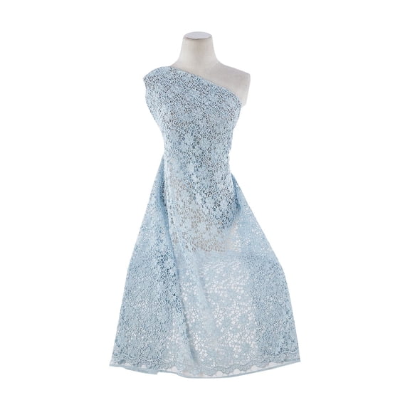 Zelouf Flowers And Vines Chemical Lace , Sewing, DIY, Crafts Fabric by the Yard, Blue Angel, 20 Yard