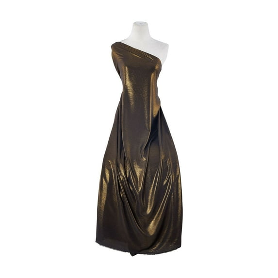 Zelouf Foggy Foil Chiffon , Sewing, DIY, Crafts Fabric by the Yard, Black/gold, 7 Yard