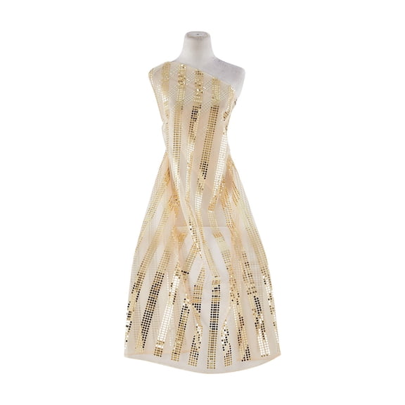 Zelouf Four Row Dotted Trans On Tulle , Sewing, DIY, Crafts Fabric by the Yard, Peach Smoothie, 3 Yard