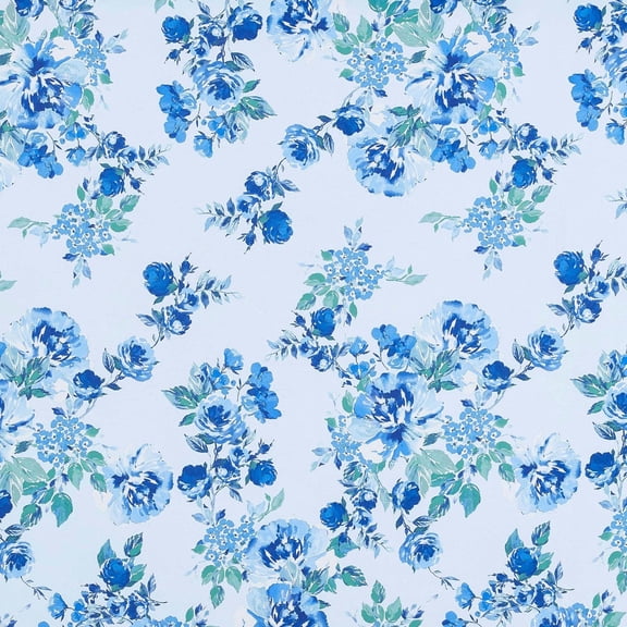 Zelouf Gentle Breeze Scuba Single Border Laser Cut  , Sewing, DIY, Crafts Fabric by the Yard, Sky/peri, 3 Yard