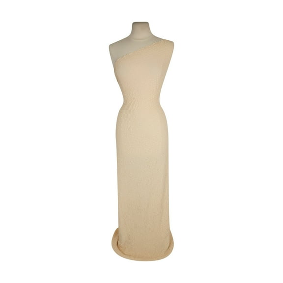 Zelouf Gillian Crinkle Knit  , Sewing, DIY, Crafts Fabric by the Yard, Tranquil Cream, 5 Yard