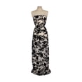 thumbnail image 1 of Zelouf Glenda Floral Flocked Yoryu  , Sewing, DIY, Crafts Fabric by the Yard, Ivory/black, 3 Yard, 1 of 3