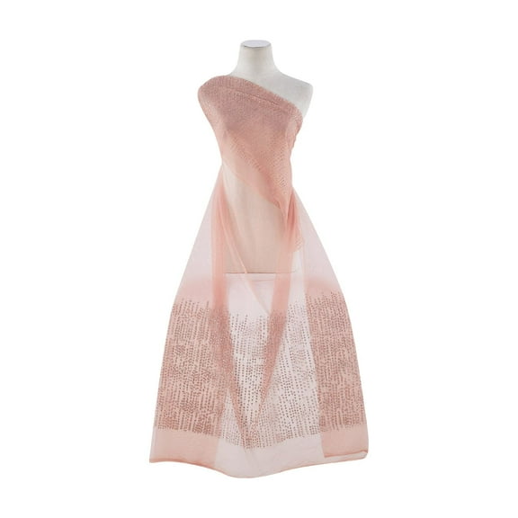 Zelouf Glitter On Tulle  , Sewing, DIY, Crafts Fabric by the Yard, Apricot Fr/sand, 3 Yard