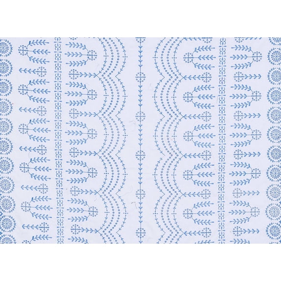 Zelouf Guardian All Over Eyelet Embroidery Cotton , Sewing, DIY, Crafts Fabric by the Yard, White/peri, 7 Yard