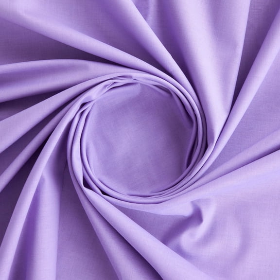 Zelouf Hailey Cotton Broadcloth , Sewing, DIY, Crafts Fabric by the Yard, Lilac, 7 Yard