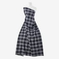 thumbnail image 1 of Zelouf Half Stretch Woven Plaid  , Sewing, DIY, Crafts Fabric by the Yard, Grey/purple, 20 Yard, 1 of 2