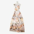 thumbnail image 1 of Zelouf Hannah Floral Print Glam Satin  , Sewing, DIY, Crafts Fabric by the Yard, Sand Apricot, 10 Yard, 1 of 2