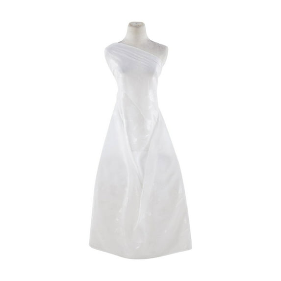 Zelouf Harlan Metallic Burnout Organza , Sewing, DIY, Crafts Fabric by the Yard, Ivory, 5 Yard