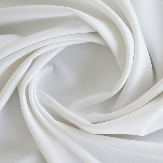 Zelouf Heavy Laguna Scuba , Sewing, DIY, Crafts Fabric by the Yard, Perfect White, 1 Yard