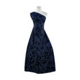 thumbnail image 1 of Zelouf Henna Paisley Lacquer & Glitter On Slinky  , Sewing, DIY, Crafts Fabric by the Yard, Black/royal, 10 Yard, 1 of 2