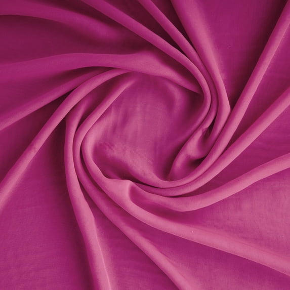 Zelouf Hi-Multi Chiffon , Sewing, DIY, Crafts Fabric by the Yard, 333 Berry, 1 Yard