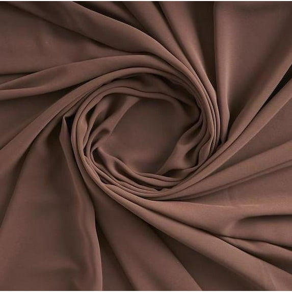 Zelouf Hi Multi Chiffon , Sewing, DIY, Crafts Fabric by the Yard, Ba Brown, 20 Yard