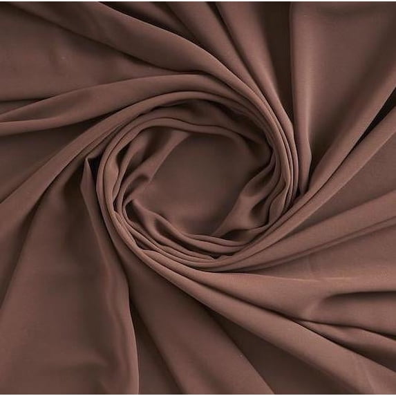 Zelouf Hi Multi Chiffon , Sewing, DIY, Crafts Fabric by the Yard, Ba Brown, 5 Yard