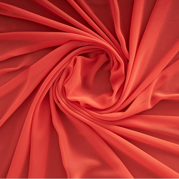 Zelouf Hi Multi Chiffon , Sewing, DIY, Crafts Fabric by the Yard, Ba Pumpkin, 20 Yard