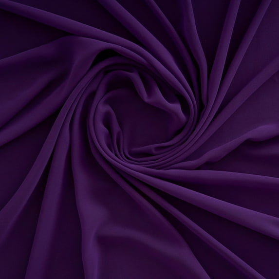 Zelouf Hi Multi Chiffon , Sewing, DIY, Crafts Fabric by the Yard, Grape Desire, 10 Yard