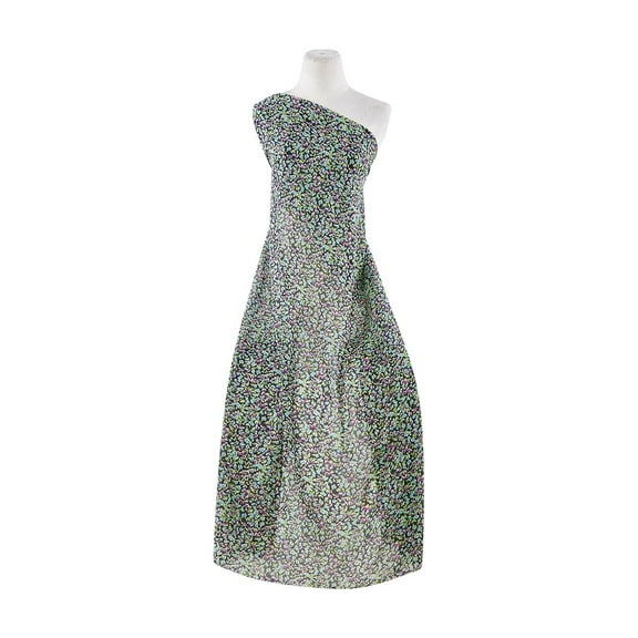 Zelouf High Multi Chiffon Print  , Sewing, DIY, Crafts Fabric by the Yard, 649 Purp/blue, 3 Yard