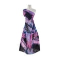 thumbnail image 1 of Zelouf High Multi Chiffon Print  , Sewing, DIY, Crafts Fabric by the Yard, 964 Blk/orchid, 1 Yard, 1 of 2